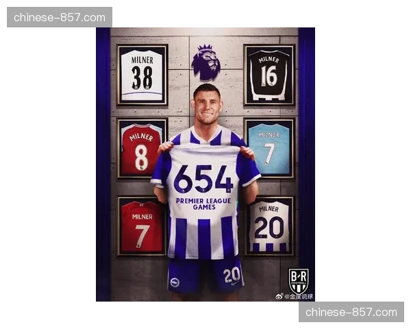 肖像:37岁的詹姆斯·米尔纳替补登场,创英超历史出场新纪录 肖像:37岁的詹姆斯·米尔纳替补登场,创英超历史出场新纪录